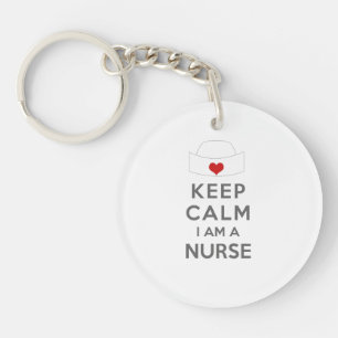 Behalt Calm Ich bin Krankenschwester Schlüsselanhänger