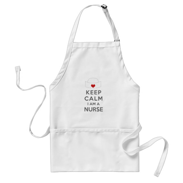 Behalt Calm Ich bin Krankenschwester Schürze (Vorne)