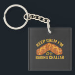 Behalt Calm ich brasse Challah Funny Hanukkah Schlüsselanhänger<br><div class="desc">lustig, Geschenk, Geburtstag, menorah, chanukah, hanukkah, menorah, latke, jewish, Ferien</div>