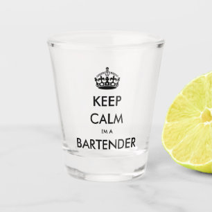 BEHALT CALM I'M A BARKEEPER (Speakeasy, Bar, Pub) Schnapsglas