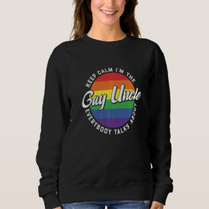 Behalt Calm Im Gay Oncle Rainbow Lgbt Pride Un Sweatshirt