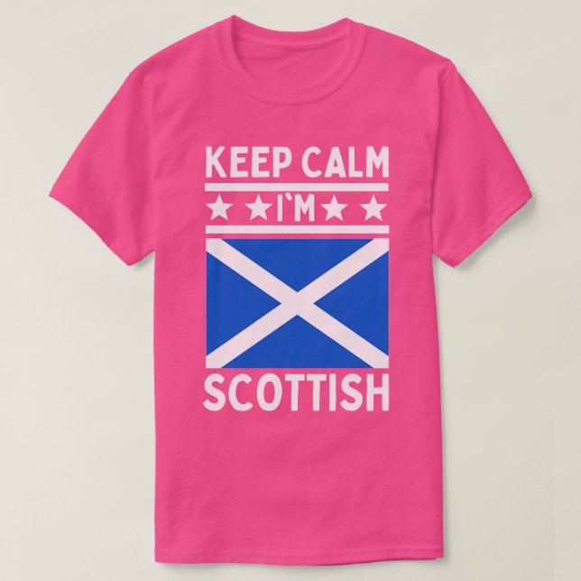 Behalt Calm Im Scottish T-Shirt (Design vorne)