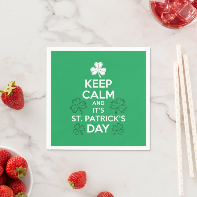 Behalt Calm It's St Patricks Day Irish Serviette (Beispiel)