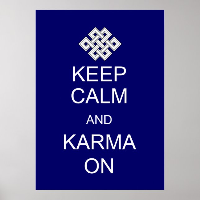 Behalt Calm Karma Poster (Vorne)