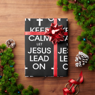 Behalt Calm Lass Jesus Lead On - Christlich Religi Geschenkpapier