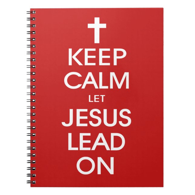 Behalt Calm Lass Jesus Lead On - Christlich Religi Notizblock (Vorderseite)