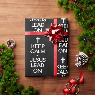 Behalt Calm Lass Jesus Lead On - Christlich Weihna Geschenkpapier