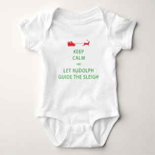 Behalt Calm Lass Rudolph Guide Sleigh Baby Strampler