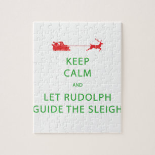 Behalt Calm Lass Rudolph Guide Sleigh Puzzle