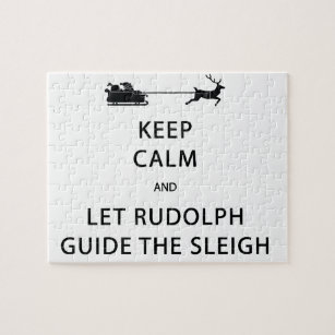 Behalt Calm Lass Rudolph Guide Sleigh Puzzle