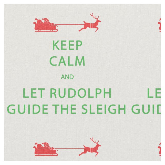 Behalt Calm Lass Rudolph Guide The Sleigh Stoff (Nahaufnahme)