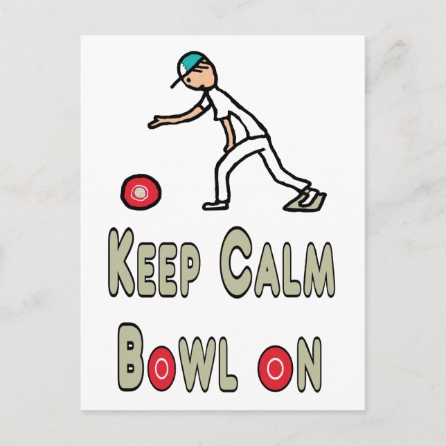Behalt Calm Lawn Bowls Postkarte (Vorderseite)