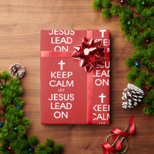 Behalt Calm Ließ Jesus führen auf Christlichen Chr Geschenkpapier