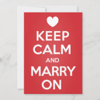 Behalt Calm Marry auf Save the Date Einladung