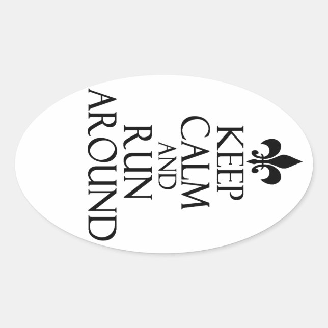 Behalt Calm Ovaler Aufkleber (Vorderseite)