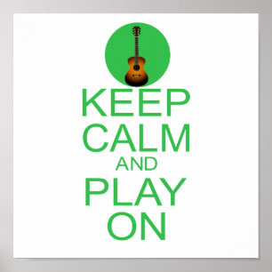 Behalt Calm Parody Guitar Poster