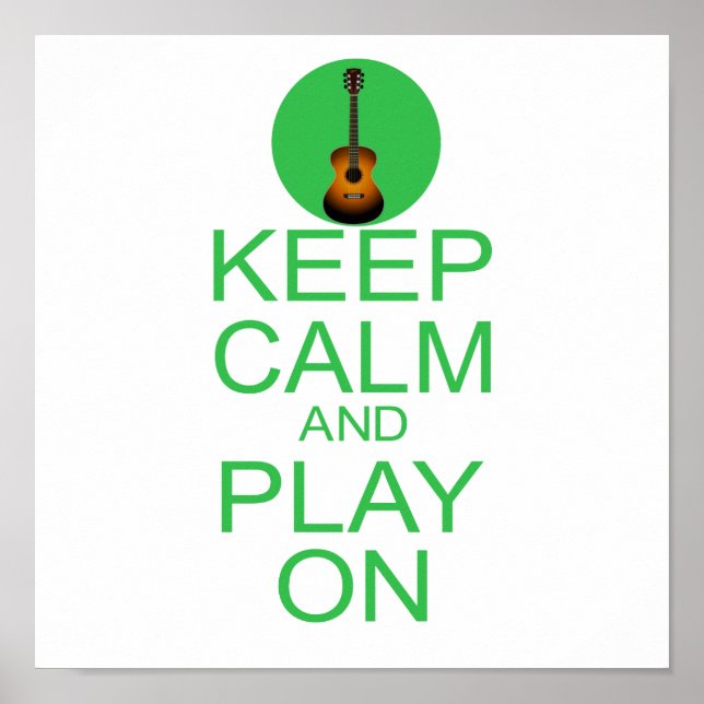Behalt Calm Parody Guitar Poster (Vorne)