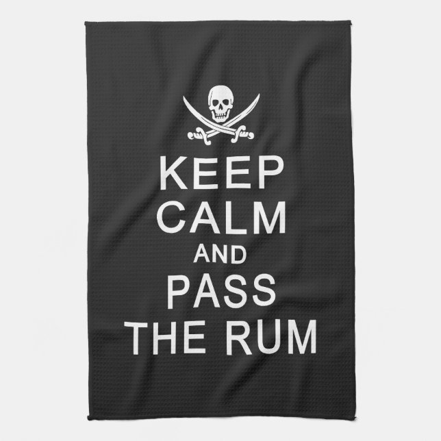 Behalt Calm & Pass Das Rum Handtuch (Vertikal)
