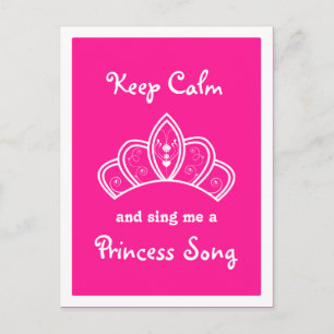 Behalt Calm Pink Princess Song Party Vielen Dank Postkarte