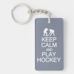 Behalt Calm & Play Hockey-Farbschlüsselkette Schlüsselanhänger