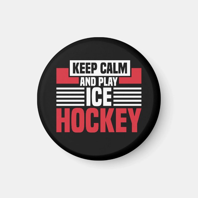 Behalt Calm Play Hockey Magnet (Vorne)