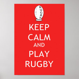 Behalt Calm & Play Rugby Poster