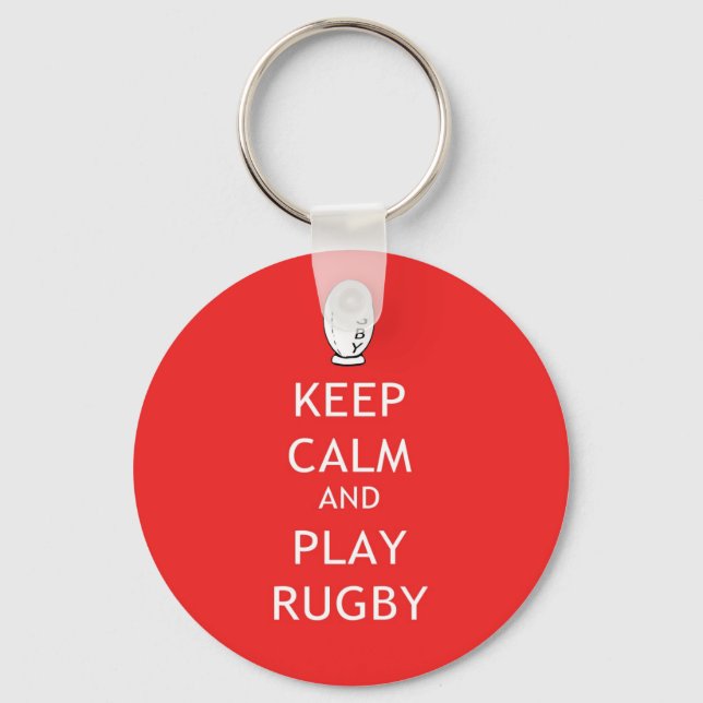 Behalt Calm & Play Rugby Schlüsselanhänger (Vorderseite)
