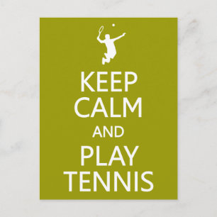 Behalt Calm & Play Tennis - eigene Farbpostkarte Postkarte