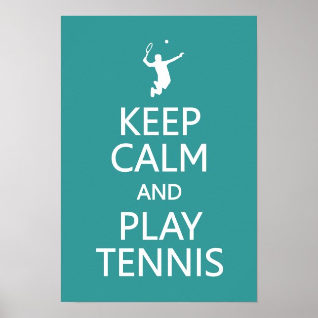 Behalt Calm & Play Tennis-Farbposter Poster (Vorne)