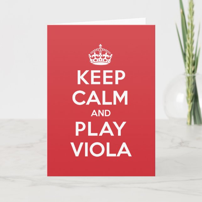 Behalt Calm Play Viola Grußkarte Karte (Vorderseite)