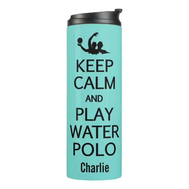 Behalt Calm & Play Water Polo individuelle Name &  Thermosbecher (Nach links gedreht)