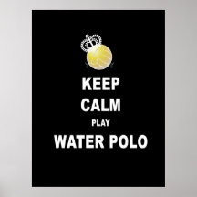 Behalt Calm Play Water Polo Poster - Schwarz