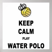 Behalt Calm Play Water Polo Poster - Weiß