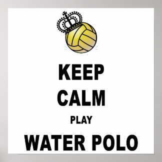 Behalt Calm Play Water Polo Poster - Weiß