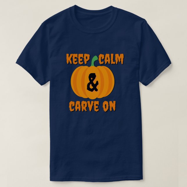 Behalt Calm Pumpkin Carving T-Shirt (Design vorne)
