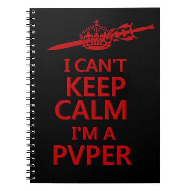 Behalt-Calm-PvP-Gamer-Notebook Notizblock (Vorderseite)