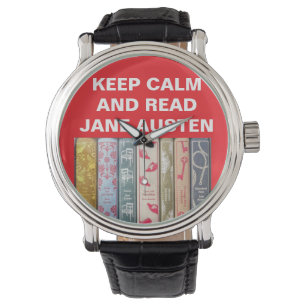 Behalt Calm, Read Jane Austen Armbanduhr