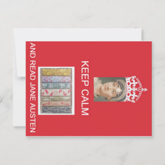 Behalt Calm, Read Jane Austen Postkarte