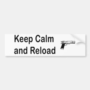 Behalt Calm Reload Handgun Autoaufkleber