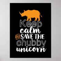 Behalt Calm Rette Chubby Unicorn Rhino Tier