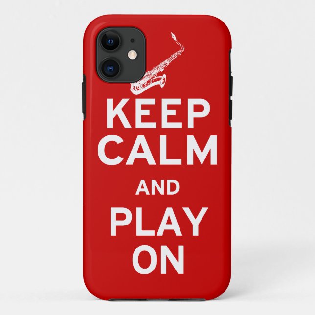 Behalt Calm Saxophon Case-Mate iPhone Hülle (Rückseite)