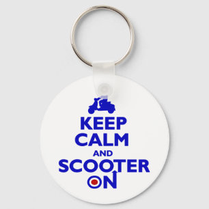 Behalt Calm Scooter On (Blue) Schlüsselanhänger