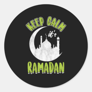 Behalt Calm sein Ramadan Moschee Islam muslimische Runder Aufkleber