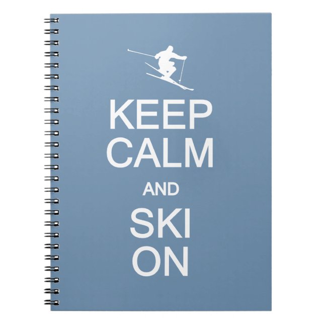 Behalt Calm & Ski On Custom Color Notebook Notizblock (Vorderseite)