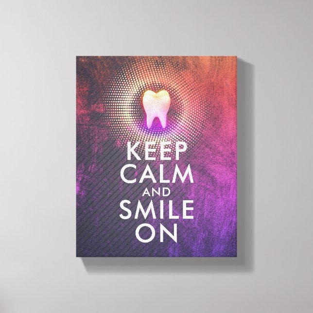 BEHALT CALM & SMILE auf Dental Clinic Rose Gold To Leinwanddruck (Vorderseite)
