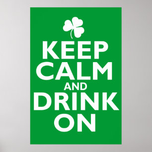 Behalt Calm St Patricks Day Spaß Poster
