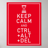 Behalt Calm & STRG + ALT + DEL Funny Programmer Ge