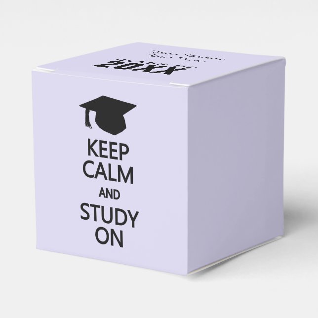 Behalt Calm & Study On Custom-Bevorzugungsboxen Geschenkschachtel (Vorderseite)