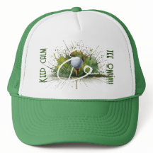 'Behalt Calm & T-Shirt On' Splash Art Golf Ball un