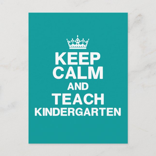 Behalt Calm Teach Kindergarten Postkarte (Vorderseite)